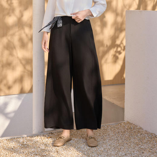 半身缘女裤 春季时尚显瘦宽松直筒透气舒适休闲裤261302M10320201 商品图1