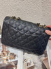 Chanel CF jumbo 黑金 荔枝纹牛皮 单肩包 商品缩略图1