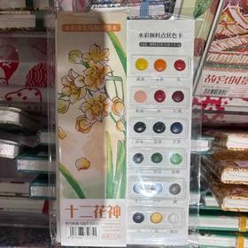 飞乐鸟*CBS12-SEHS水彩涂色线稿便签本 十二花神180*52mm