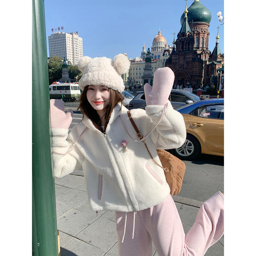 <曾小咸推荐>3.3 现货秒杀 ！微信超特价！韩系羊羔毛连帽外套 日常279.99 立减140 秒杀139.99！！粉色加绒休闲裤 日常169.99 立减90 秒杀79.99！ 商品图3