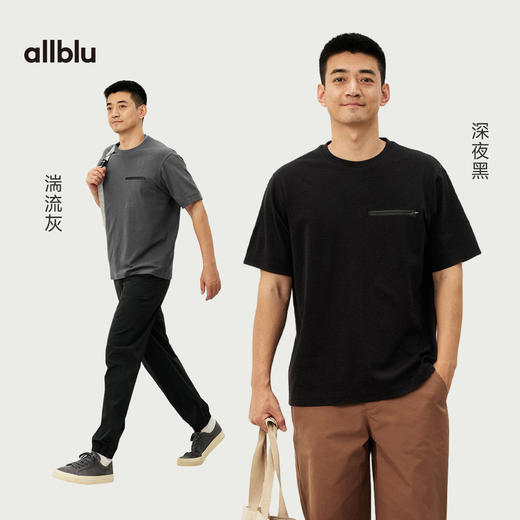 【春Vol.4】allblu男装“自然除味全天清新”26春夏【雀眼提花】男士短袖T恤ZY 商品图3
