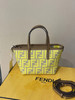 Fendi mini Roll tote 柠檬黄 老花拼皮 斜挎包 商品缩略图0