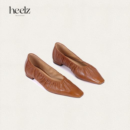 heelz设计师鞋履 | 手工褶皱羊皮鸭嘴奶奶鞋 1.5公分 商品图2