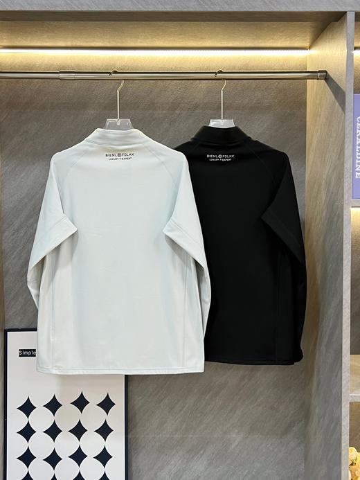 点此购买 比音勒芬秋冬季男士加绒立领长袖T恤衫 ss 340799 商品图1