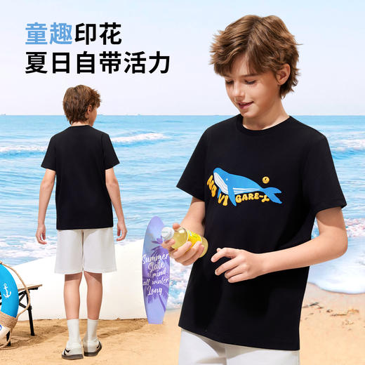 【纳维凯尔】【120-165】男女童夏季短袖T恤 商品图1