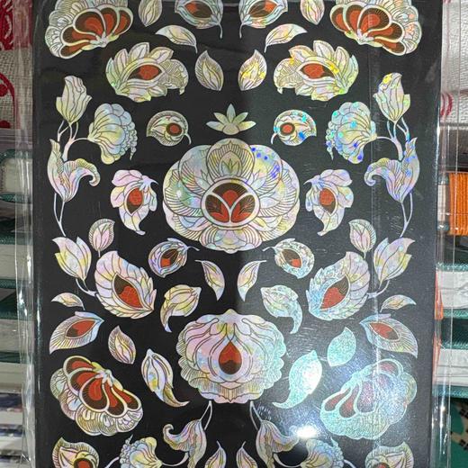 飞乐鸟*CBH9-9-LD水彩涂色折页本 螺钿纹样93*124*8mm 6折/本 商品图0