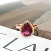 【天然正品】AU750玫瑰金镶钻镶天然水滴型紫牙乌2.519克拉石榴石戒指10.5*8.1MM（皆取最大值）16号（戒圈可改）270126NJS10 商品缩略图4