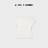 ROMI STUDIO“松弛纽约”桑蚕丝灵地思羊毛混纺短袖T恤 RW25RSY0007 商品缩略图3