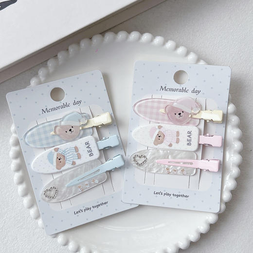 清新可爱睡衣萌系发夹组合发夹（3个）-纪念日百货门店同款169096853 商品图0