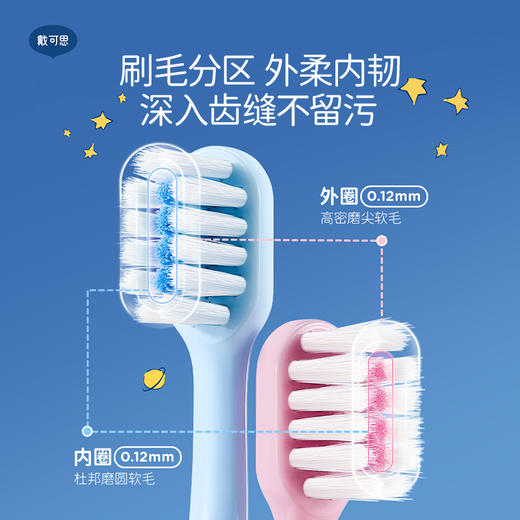 戴可思小王子联名双效护齿牙刷3到6岁12岁软毛口腔清洁牙刷♥ 商品图1