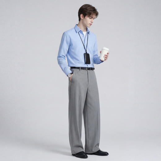 [100%棉&免烫抗皱】圣得西长袖正装衬衫男士2026新款春季商务上衣 商品图10