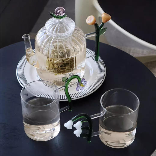 ichendorf  植物园系列意大利进口手工可爱立体花型耐热玻璃水杯 商品图9