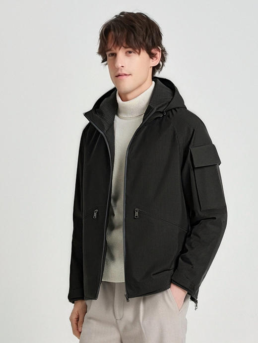 callisto黑色防风户外连帽外套 商品图3