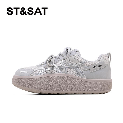 星期六26春新款网面拼接透气厚底阿甘鞋SSE1112CGH 商品图7