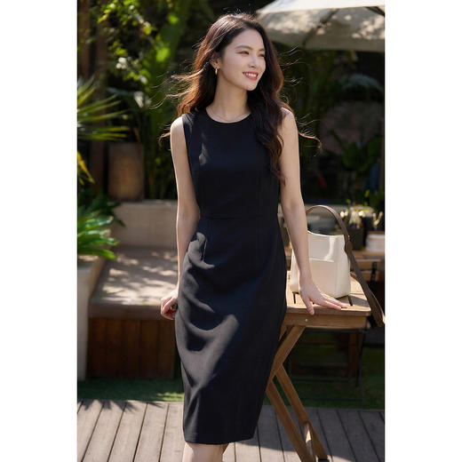 【通勤背心裙 内里薄绒】2026春季知性优雅修身显瘦包臀裙气质连衣裙4965 商品图2