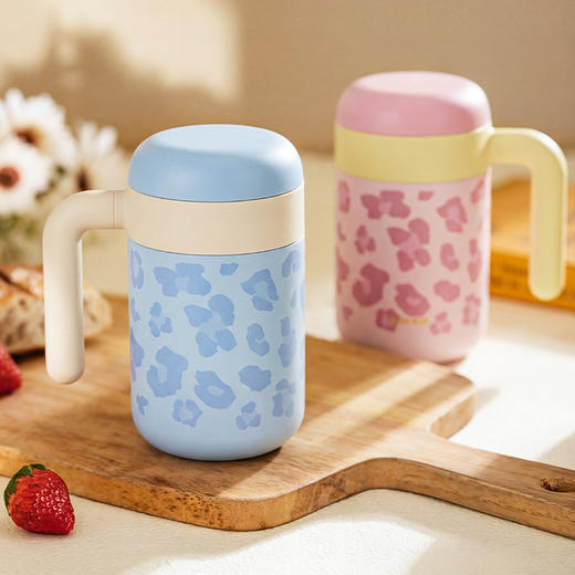 摩登主妇桌面保温杯带手柄泡茶杯茶水分离杯子女办公室水杯咖啡杯 商品图0