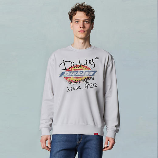 Dickies复古美式印花圆领卫衣男女同款宽松休闲情侣上衣DK0A88KQ 商品图6