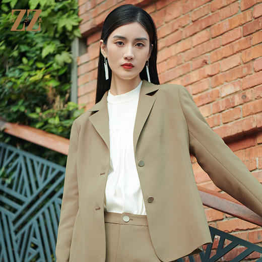 佐尔美2022春季新款西装通勤西服外套气质高级设计感上衣E21SY09 商品图3