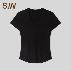 【SW速惟】修身显瘦短款透气运动t恤4347