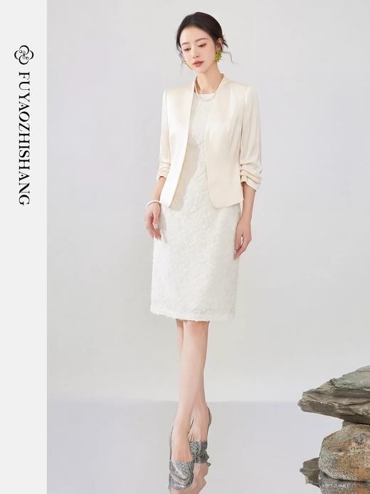 IWY/扶摇系列 轻奢奶油白西装两件套女西服职业装正装高级感通勤WC215+WQ213 商品图3