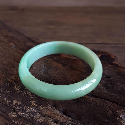 【天然正品】A货翡翠天然精品正桩细腻无纹裂糯种黄加绿59号翡翠手镯59号（皆取最大值）260625AH24 商品图2