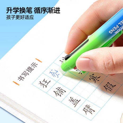 【开学季】【限时秒杀】猫太子中小学生红蓝黑三色热可擦式三合一按动中性笔2支 商品图1