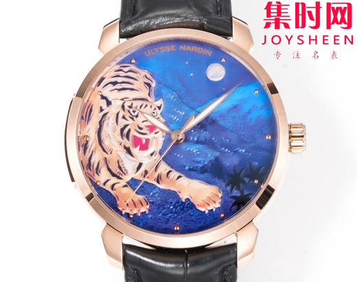 雅典 Ulysse Nardin 鎏金系列-瑞虎送喜8152-111LE-9E-TIGER/1A“猛虎下山”男士腕表 商品图1