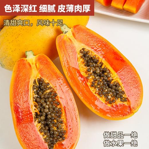 【海南三亚】水果木瓜 现摘现发，细腻香甜，入口即化 直接吃/拌酸奶/炖甜品/打奶昔等吃法多样 商品图5