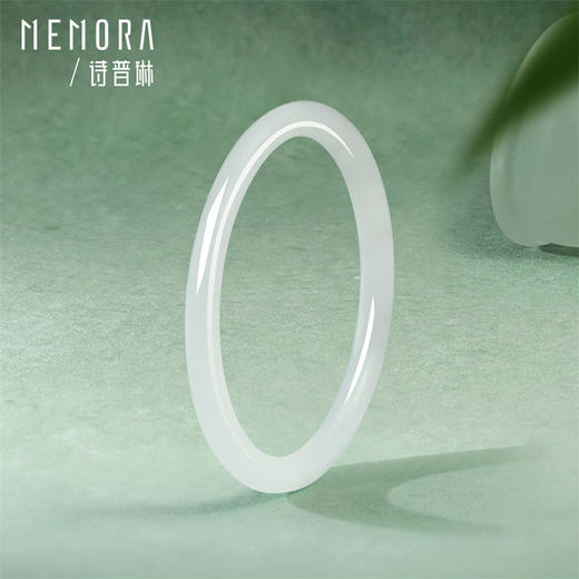 【新品首发】瑞玉系列 和田玉平安镯子手串清雅素美 女士礼物MEMORA诗普琳NW102602、NW106602、NW106603 商品图10