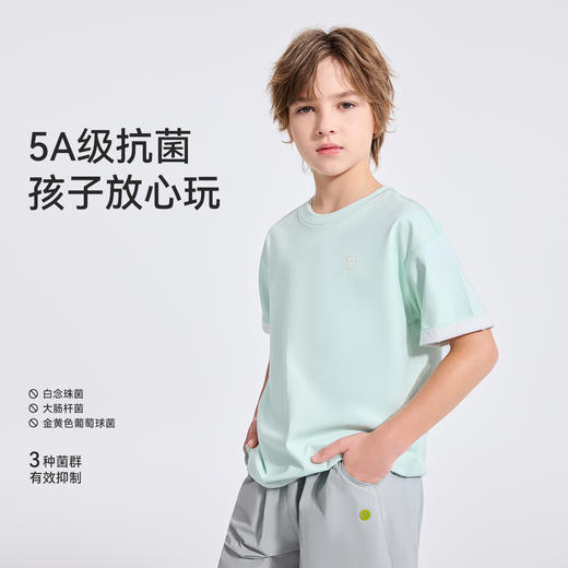 【英氏】【5A抑菌+索罗娜】【110-180】男童夏季短袖T恤 商品图7