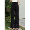 鹿向南「墨画四季」黑色微喇牛仔裤女春季新款小个子百搭高腰长裤 商品缩略图4