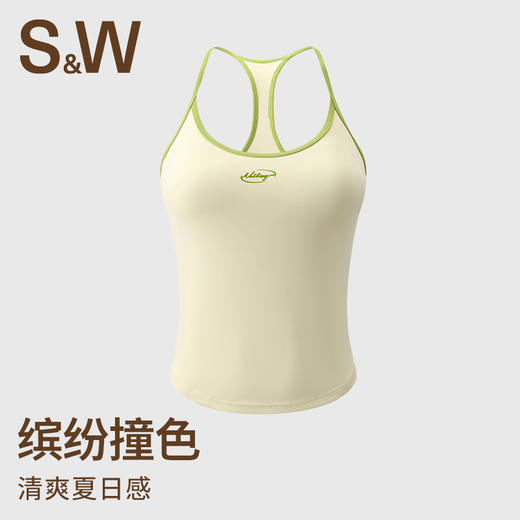 【SW速惟】跑步撞色细肩带运动美背背心内衣8365 商品图1