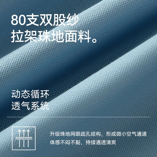 【汗无痕】十如仕冰快凉感高弹无缝暗筒polo衫P11-04 商品图2