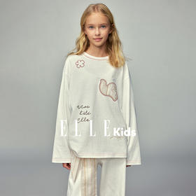 💕【特价】春季童装-休闲撞色贴布绣长袖T恤6645EL