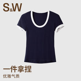 【SW速惟】 宽松极简风百搭短袖 4491