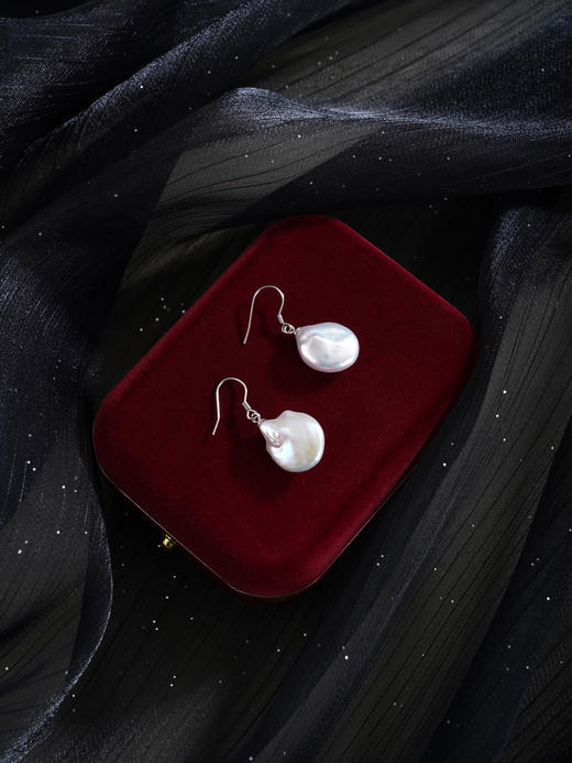 子佩集【潮汐诗行‌】银S925珍珠惜王妃耳环【ZZEH007】巴洛克2602 商品图2