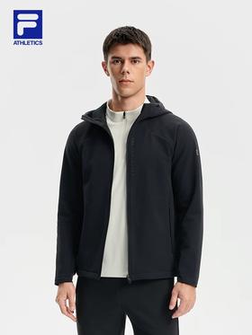 点此购买 斐乐春秋季男士运动休闲连帽开衫外套 bk 340763