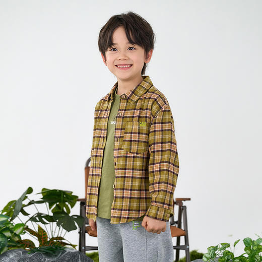 【经典格子衬衫】 棉花堂 梭织格子衬衫 A类   百搭 挺括有型    FD61071 商品图5