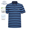 【桑蚕丝】德鲨男装条纹短袖POLO衫夏新款休闲打底翻领T恤 商品缩略图0