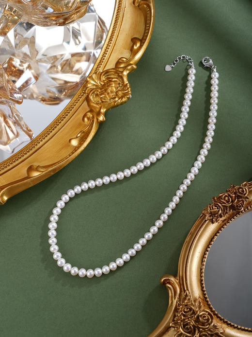 子佩集银S925珍珠惜王妃项链【ZXLY5.5-6MM】珠串2602 商品图4