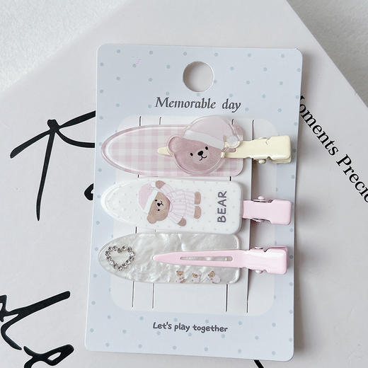 清新可爱睡衣萌系发夹组合发夹（3个）-纪念日百货门店同款169096853 商品图1