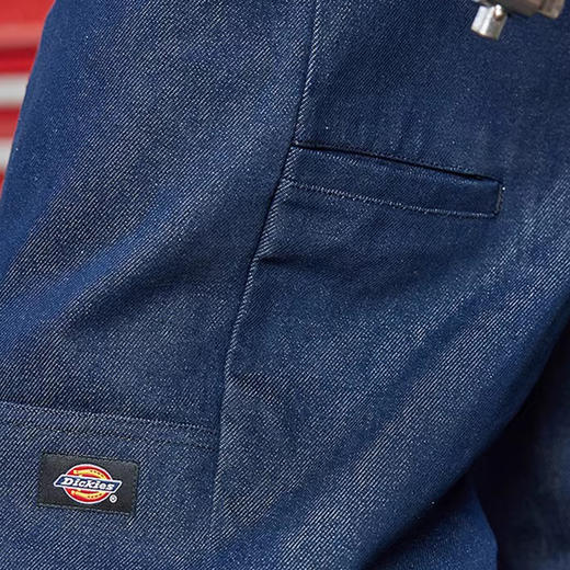 Dickies春夏水洗牛仔双膝裤宽松廓形工装风牛仔裤男女情侣直筒长裤 商品图3