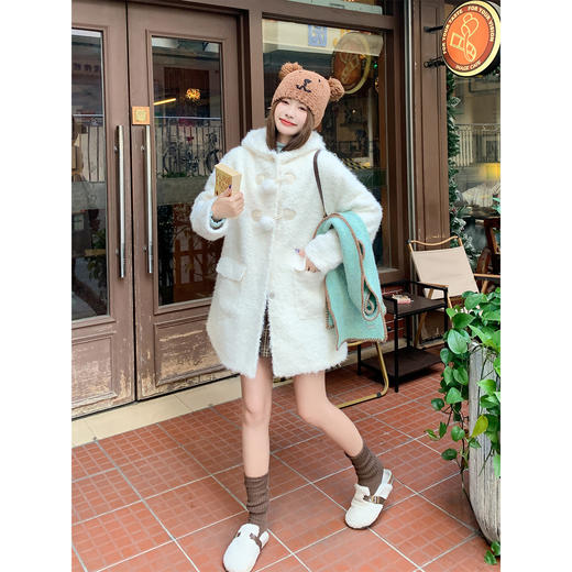 <曾小咸推荐>3.1现货秒杀！微信超特价！韩系保暖连帽毛毛外套 日常389.99 立减220 秒杀169.99！ 商品图2