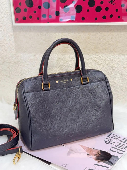 LV SP25 全牛皮 压纹 深蓝色 斜挎包 商品图0