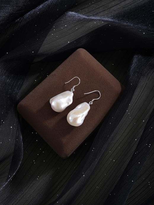 子佩集【潮汐共舞‌】银S925珍珠惜王妃耳环【ZZEH004】巴洛克2602 商品图2