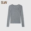【SW速惟】袖圆领裸感修身T恤羊毛舒适上衣4562 商品缩略图1