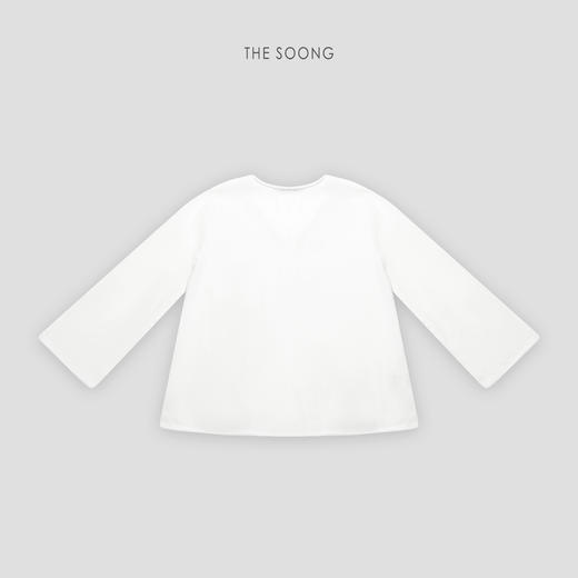 THESOONG早春新款纯亚麻酵洗加软细腻肌理感V领长袖T恤HWTX8529 商品图7