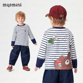 【10A抑菌】【90-140】【MQDmini】男女童春秋萌趣长袖T恤