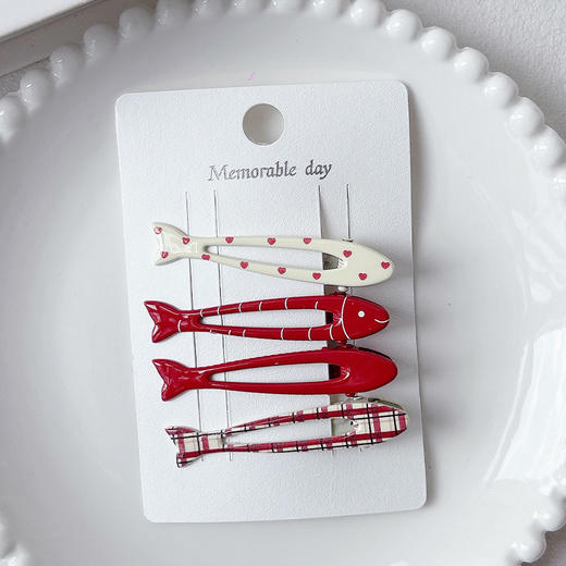 四彩小鱼长夹组合发夹（4个）-纪念日百货门店同款169246815 商品图2