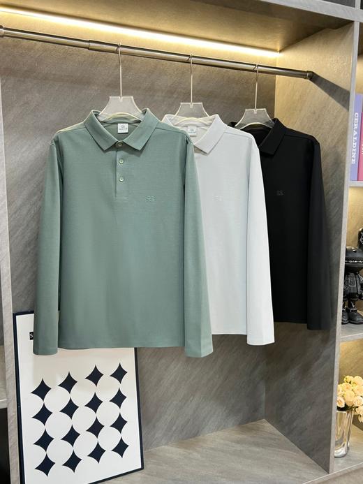 点此购买 可隆秋冬季男士加绒长袖POLO衫 ss 340796 商品图0